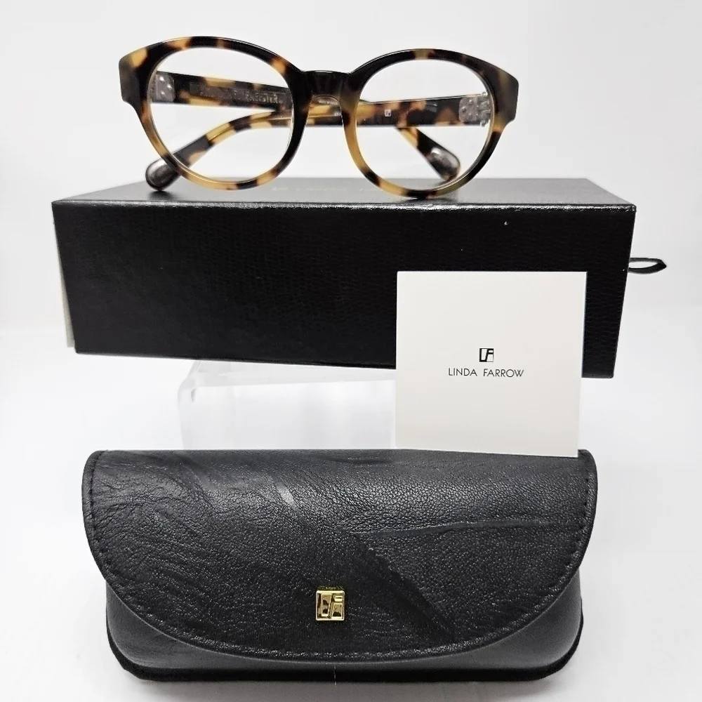 Linda Farrow x Ann Demeulemeester Tortoiseshell Oval Optical Eyeglass Frame